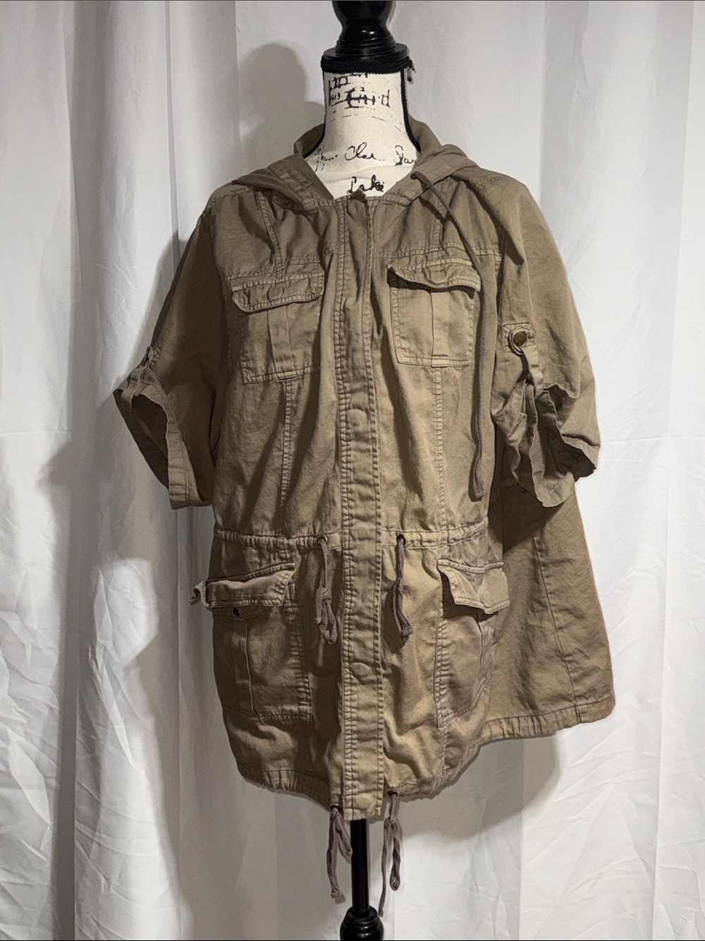 torrid Tan Utility Hooded Anorak Jacket